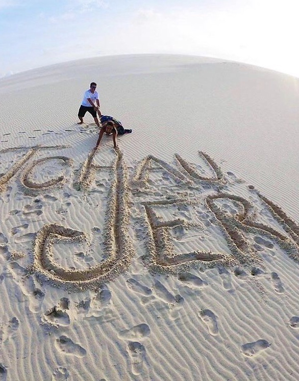 fotos criativas na praia