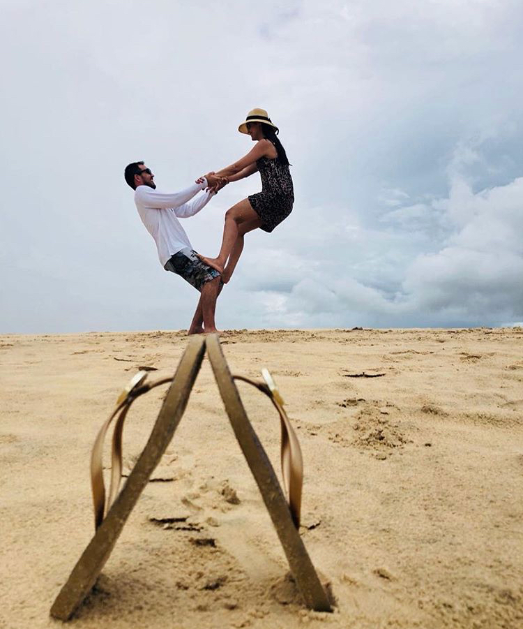 fotos criativas na praia